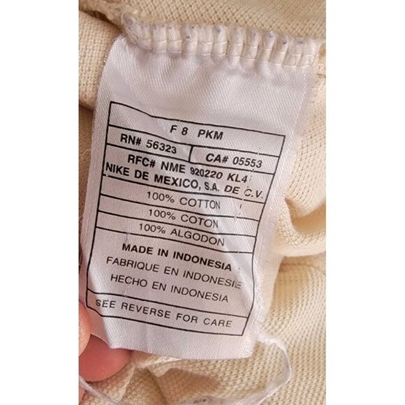 Vintage Nike 1/4 Zip Polo Shirt 90s Size Large Carolina Blue Accent Stripe Logo - Picture 8 of 9